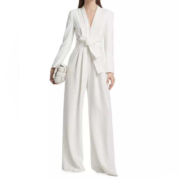 Pants Jumpsuits Alc Kieran Ii Wide Leg Crepe Jumpsuit